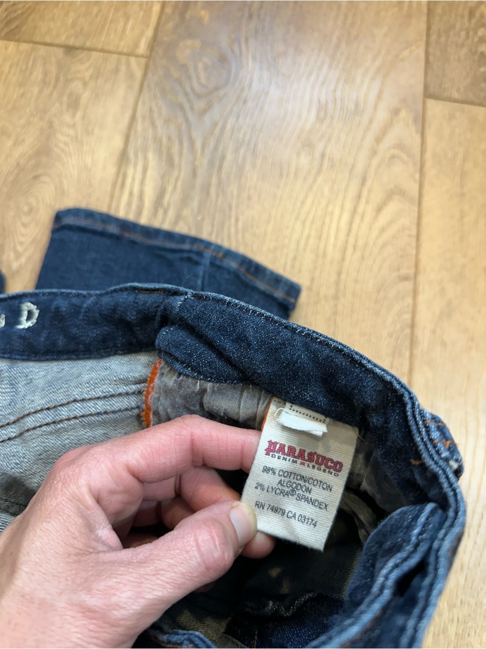 Y2K Parasuco DenimLegend Dark Wash Straight Leg Jeans unique back panel detail - Picture 8 of 10